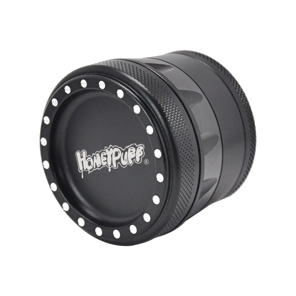 Black HoneyPuff 63mm Metal Herb Grinder