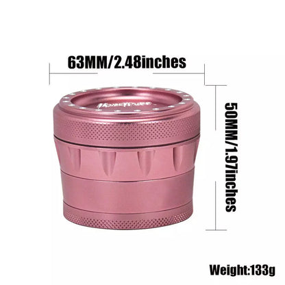 HoneyPuff 63mm Metal Herb Grinder Product Dimensions