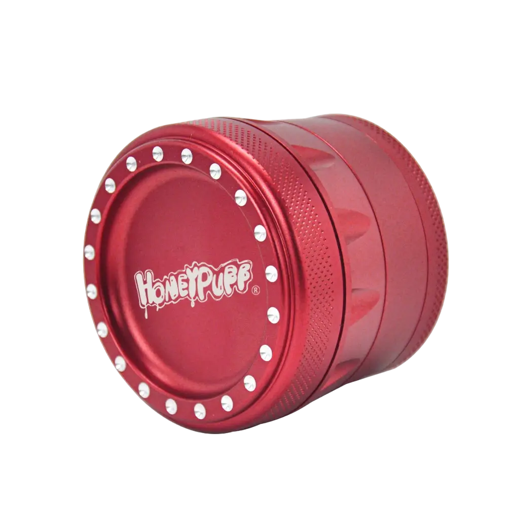 Red HoneyPuff 63mm Metal Herb Grinder