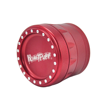 Red HoneyPuff 63mm Metal Herb Grinder