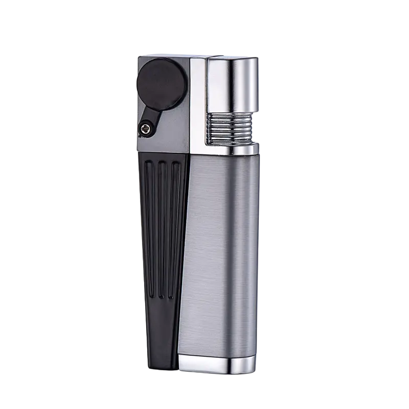 Silver Foldable Pipe Lighter Round Cover